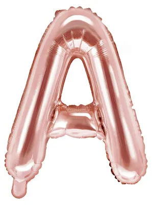Image de Ballon en plastique rose doré 35 cm lettre A