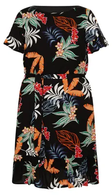 Produktbild von ALBEE damen kleid - schwarz mehrfarbig, XL