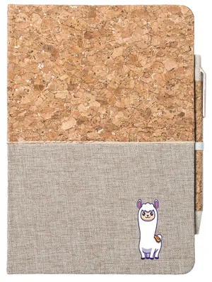 Produktbild von Huuraa Notizbuch A5 Lama Comic 80 Blatt inkl. Kugelschreiber Tagebuch Geschenkidee