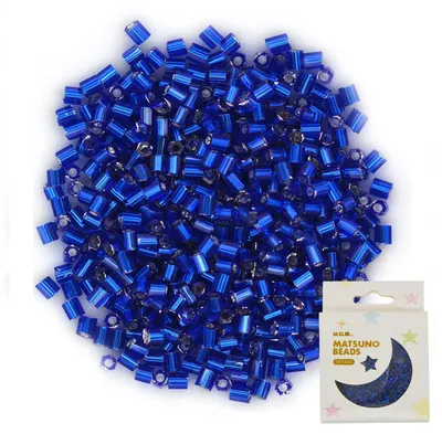 20g japanische Rocailles Glasperlen sechseckig 11/0 2mm, königsblau