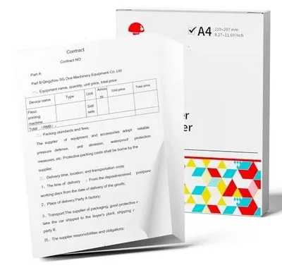 Zdjęcie produktu dla Papier termiczny A4 do drukarki phomemo biały 100 arkuszy szybkoschnący