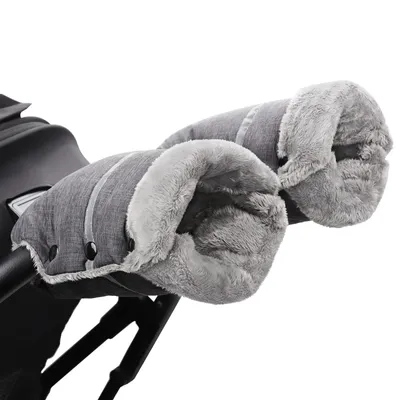 Produktbild von Handwärmer Kinderwagen, Kinderwagen Handschuhe Warmer Winddicht Handmuff Universaler und Wasserabweisender Muff mit Fleece und Baumwolle für Buggy