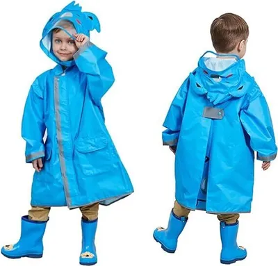 Obrázok produktu pre Pončo do dažďa pre deti, pončo pre batoľatá s kapucňou, nepremokavá bunda do dažďa, 3D kreslené oblečenie do dažďa pre dievčatá a chlapcov