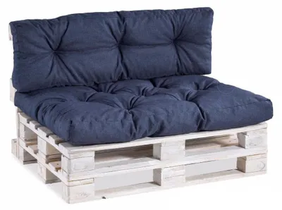 Image de Set de coussins pour palettes - Coussin de siège 120x80 cm - Dossier 120x40 cm - Résistant aux intempéries
