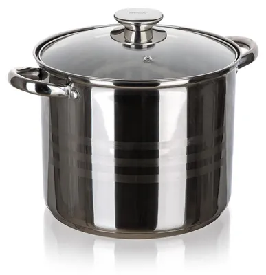 Produktbild von Edelstahl Kochtopf 24cm 9L mit Glasdeckel