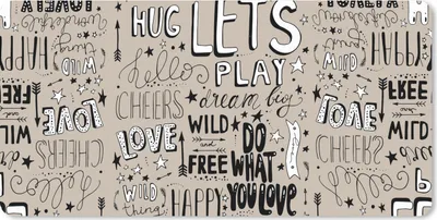 Produktbild von MuchoWow® Schreibtischunterlage Sprichwörter - Zitate - Wörter - Baby - Kinder - Kinder 80x40 cm - XXL Mauspad - Gaming Mauspad