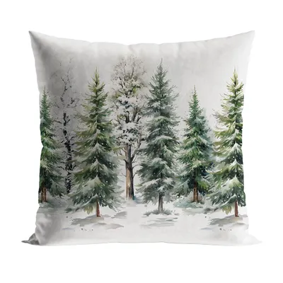 Obrázek produktu pro Povlak na polštář, dekorativní, vánoční 40x40cm Zimní les