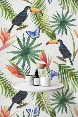 Produktbild von Coloray Fototapete 104x70 cm Vlies-Fototapete - Toucan floral.