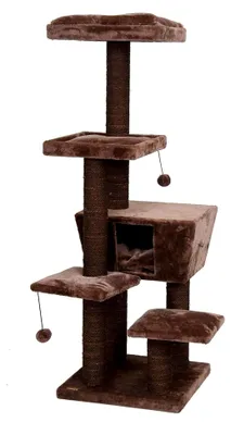 Produktbild von 431-422410 Katzenkratzbaum Trend North Dakota, Circa 48 x 48 x141 cm, Dunkelbraun