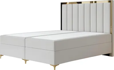Produktbild von Moebelpaket Bett 160x200 cm mit Bettkasten, Boxspringbett mit Pocket-Matratze, Eleganter Magic Velvet-Stoffbezug, Kollektion Bahama, Grau