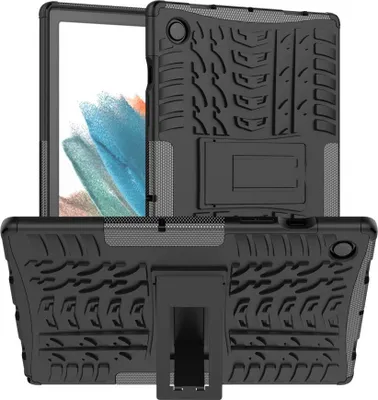 Produktbild von Samsung Galaxy Tab A8 10.5 (2021) Hülle - Panzer Back Cover mit Ständer - Schwarz