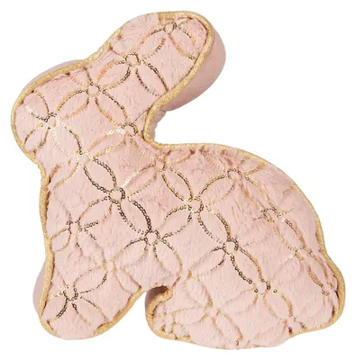 Obrázek produktu pro Clayre & Eef Zarážka do dveří Králík 29x10x27 cm Růžový polyester
