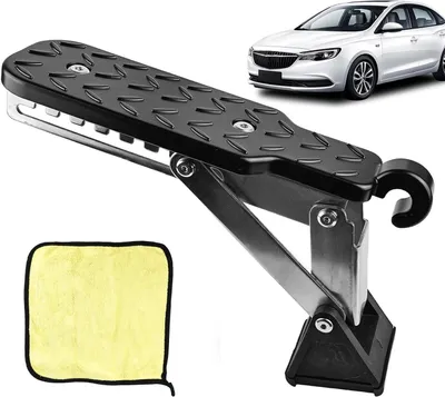 Productafbeelding van Autopedaal Deurtrede - Inklapbaar Tredje - Dakbelading Hulp - Universele Pasvorm - Max 500 kg - Zwart