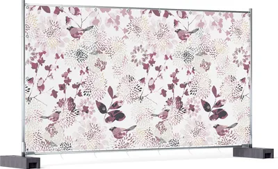 Produktbild von Wallario XXL Outdoor-Poster für Garten oder Balkon, Motiv Blühende Vögel, in ca. 340 x 173 cm