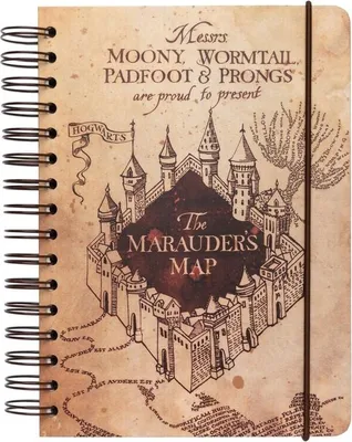 Productafbeelding van Het Marauders Kaart notitieboekje, formaat A5, voor Harry Potter fans