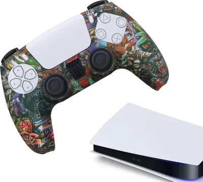 Immagine prodotto di Custodie e skin per PS5, PlayStation 5 - Custodia da gioco performante - Copertura morbida - Accessorio antiscivolo per controller - Wild