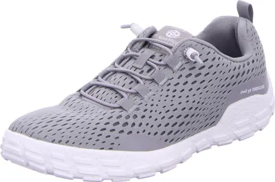 A single gray sneaker is shown from a side-angle against a white background.