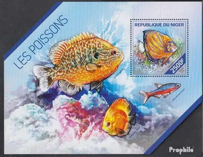 Produktbild von Briefmarken Niger 2014 Mi Block 298 (kompl. Ausg.) postfrisch Fische