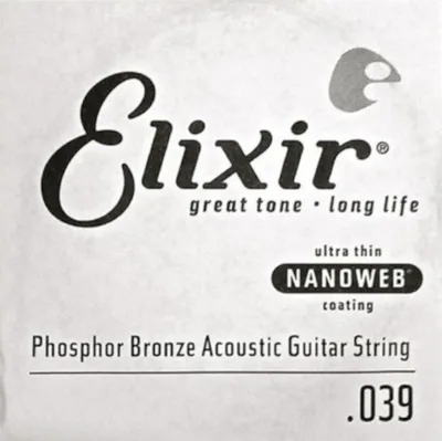 Produktbild von Elixir 14139 Nanoweb Phosphor Bronze - Einzelsaite 039