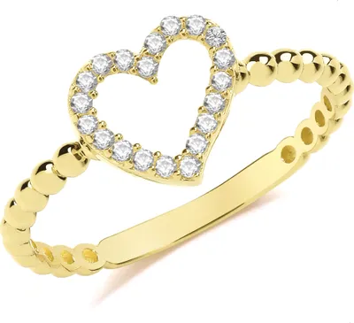 Produktbild von 9 Karat (375) Gold Herz Damen - Ring mit Zirkonia, 51 (16.2); TRS36111RSL