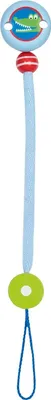 Produktbild von Heimess 765200 Schnullerkette Krokodil L= 21 cm, Kunststoff, blau