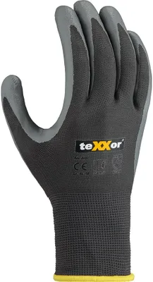 Produktbild von teXXor® Polyester-Handschuhe NITRIL BESCHICHTET 8, grau/grau