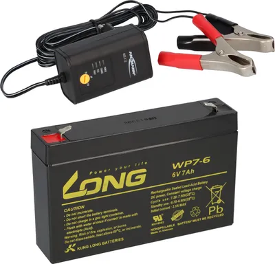 Image de BATTERIE AGM BLEI 6V 7Ah compatible pour UPS BLEIGEL GEL 7,2Ah + CHARGEUR