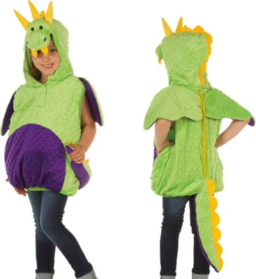 Produktbild von Karneval Kostüm-Weste, Drachen grün