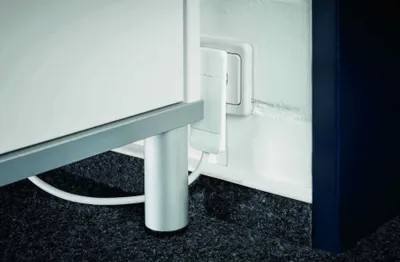 Produktbild von Naber Verbindungsleitung mit Flachstecker. L 2000 mm, weiß.
