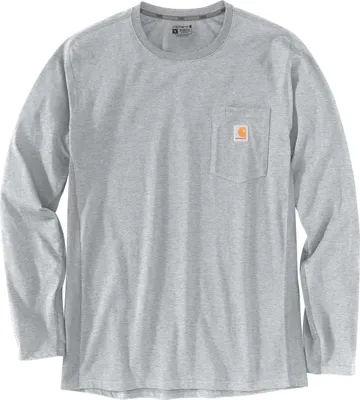 Produktbild von Carhartt Herren T-Shirt Midweight L/S Pocket T-Shirt | 106656, Farbe:heather grey, Größe:XL