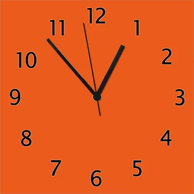 Produktbild von Wallario Design Wanduhr Orange aus Echtglas, Größe 30 x 30 cm
