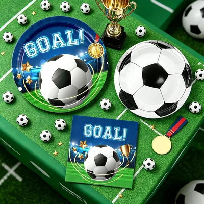Image de Décorations de fête sur le thème du football pour les anniversaires