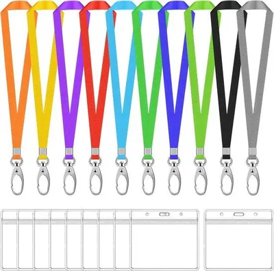 Produktbild von Famanu ID-Kartenhalter 10 Stück - Wasserdicht, Transparent, Horizontal für Büro und Schule