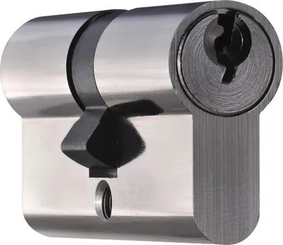 Produktbild von DOM-METALUX DIN1 Profilzylinder aus Messing vernickelt 30x30 mm mit 3 Schlüsseln