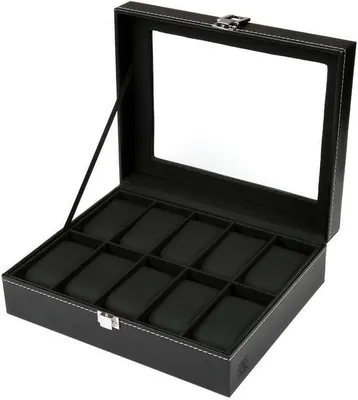 Produktbild von Famanu Uhrenbox mit Uhrenkissen - Schwarz