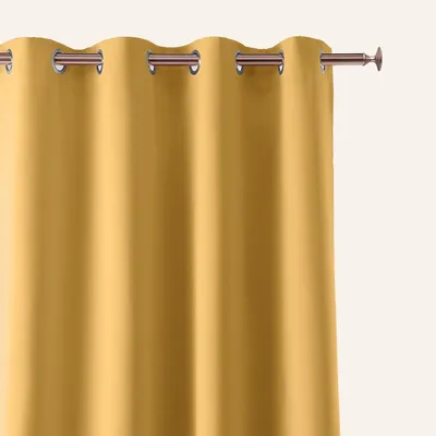 Produktbild von ROOM99 Vorhang mit Ösen Aura 140 x 230 cm Senf, 1 Stück