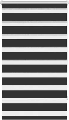 Productafbeelding van vidaXL Zebra-rolgordijn, 70,9 x 120 cm, stofbreedte 66,7 cm, zwart