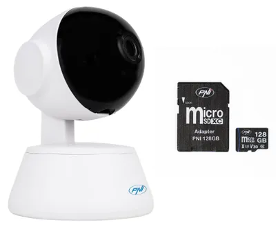 Zdjęcie produktu dla Zestaw kamer monitoringu IP PNI IP720LR, 1080P, 2 MP, z funkcjami P2P i PTZ, z kartą microSD o pojemności 128 GB