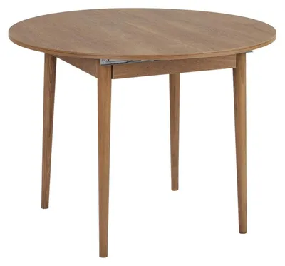 Image de Table à manger extensible en bois MDF mélaminé chêne Kafkas 100 à 131 x 100 x 75 cm