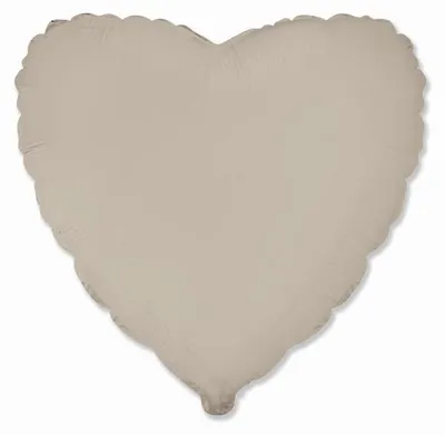 Obrázek produktu pro Foliová balónková srdce, krémová barva, velikost 45 cm