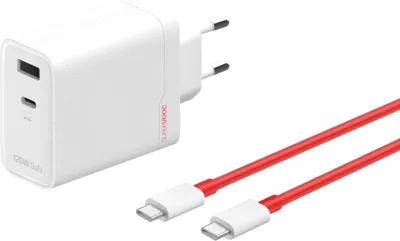 Produktbild von Nabíječka OnePlus SUPERVOOC 120W 2 porty s bílým kabelem
