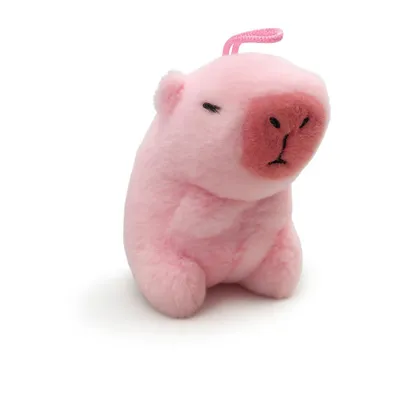 Produktbild von Kuscheltier Capybara 10 cm rosa – Weiches Plüschtier, kleines Stofftier
