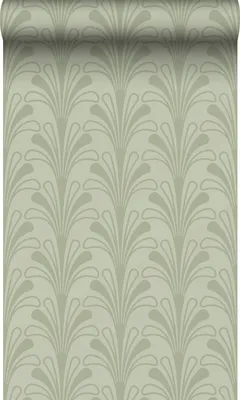 Immagine prodotto di Origin Wallcoverings carta da parati art deco verde grigiastro 50 x 900 cm