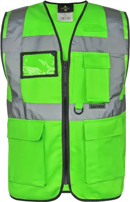 Immagine prodotto di Korntex KXMF | Gilet di segnalazione multifunzione Executive - Colore: Verde neon - Taglia: 4XL
