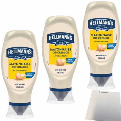Produktbild von HELLMANN´S Mayonnaise 3er Pack (3x430ml Flasche) + usy Block