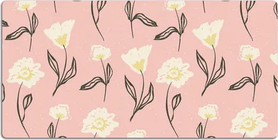 Produktbild von Schreibtischmatte Tischunterlage 90x45 cm Mauspad - Zarte Blumen