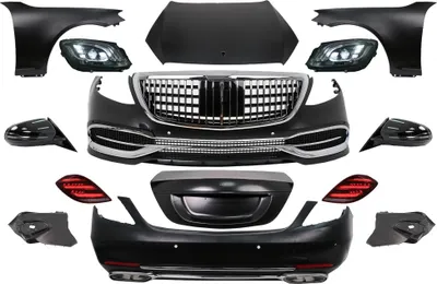 Zdjęcie produktu dla Zestaw karoserii do konwersji zderzaka Mercedes S-Class W221 05-13 na 2018 W222.