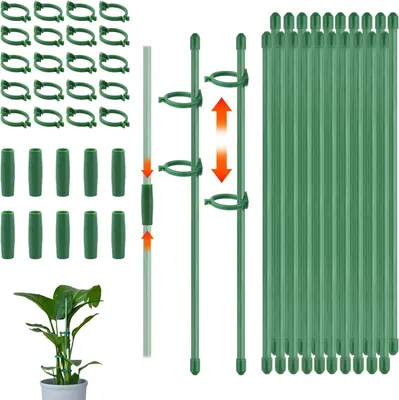 Imagen del producto de Soportes ajustables para plantas, de 30 cm, paquete de 50 unidades, ideales para Monstera y plantas trepadoras