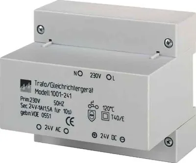 Produktbild von FF AP/REG Trafo-Gleichrichter 1001-12-1 12V AC/DC 230V ALT:1002-121