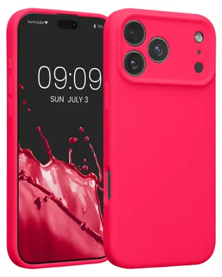 Produktbild von kwmobile Hülle kompatibel mit Apple iPhone 17 Pro Max - Hülle Silikon gummiert - Handyhülle - Handy Case in Neon Pink